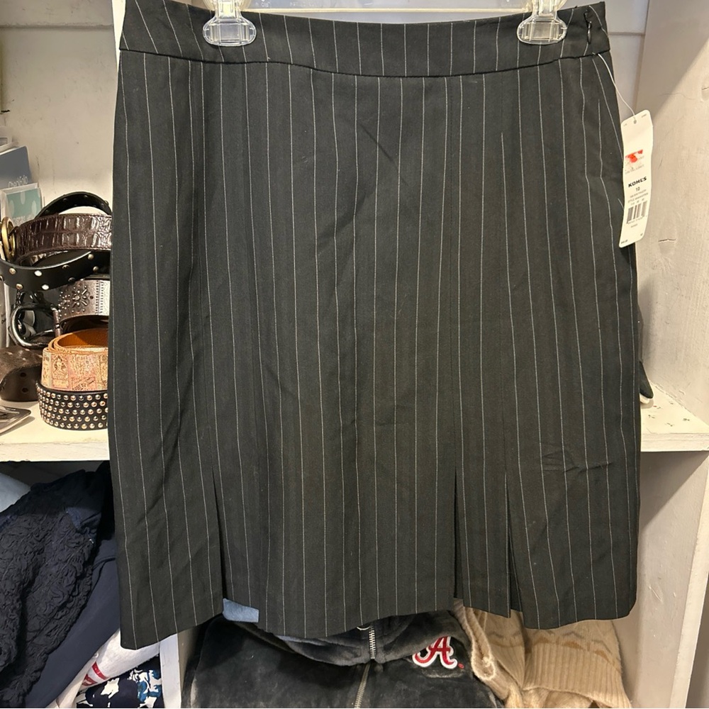 Black Pinstripe Skirt Apt 9 BNWT